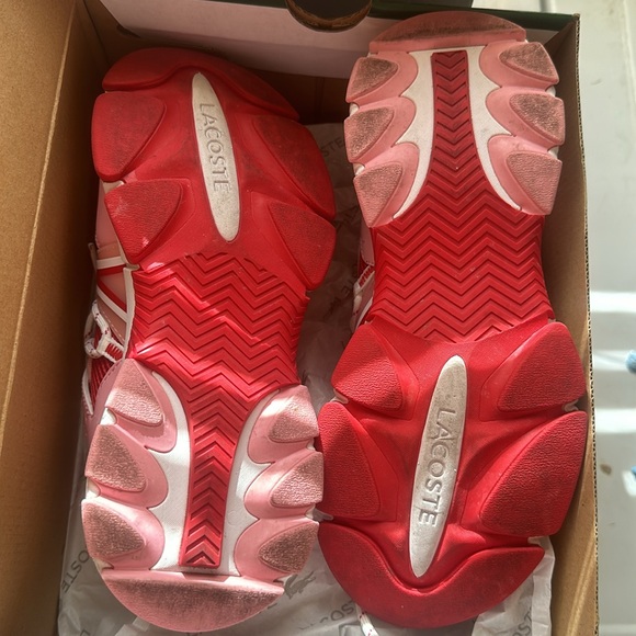 Lactose Pink, Red and White Women's Sneakers Size 5.5 - Picture 2 of 3